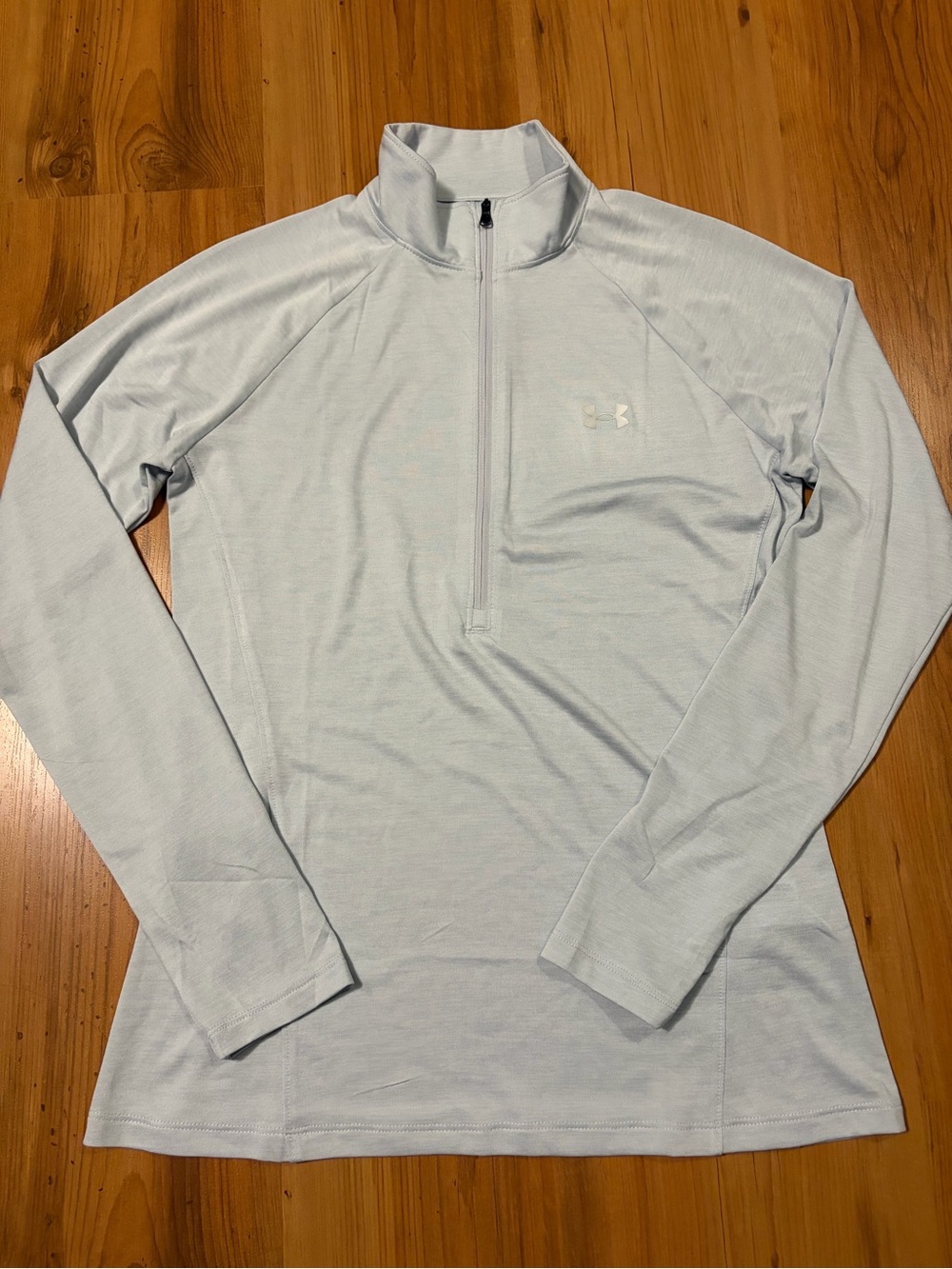 Under Armour Light Grey HeatGear 1/4 Zip Performance Top